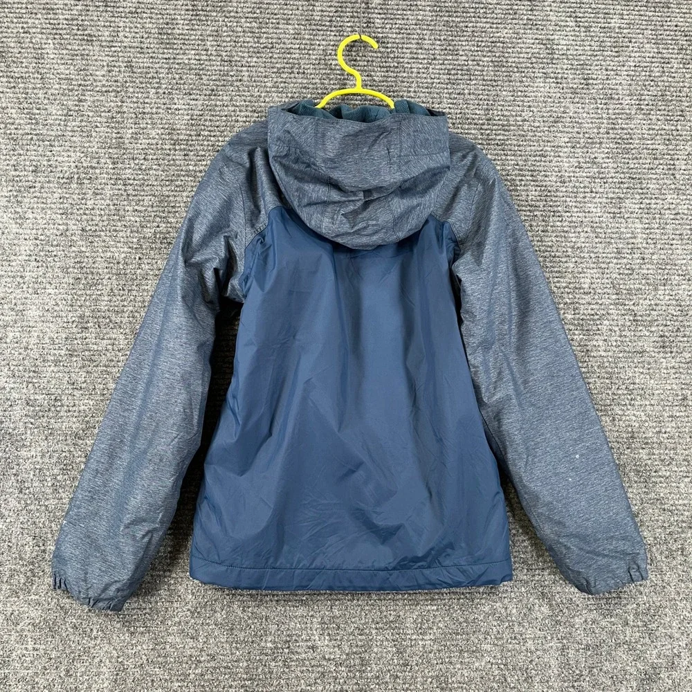 The North Face DryVent Hooded Jacket Girls M 10/12 Blue Fleece Lined School Wear